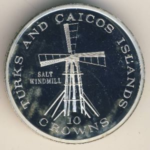 Turks and Caicos Islands, 10 crowns, 1976–1977