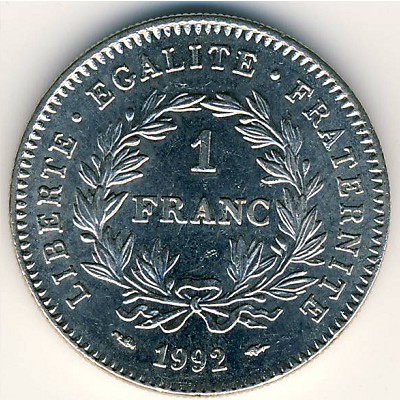 Франция, 1 франк (1992 г.)