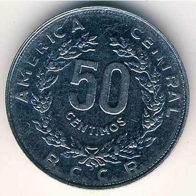 Costa Rica, 50 centimos, 1982–1990