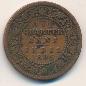 British West Indies, 1/4 anna, 1877–1901