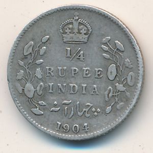British West Indies, 1/4 rupee, 1903–1910