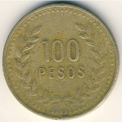 Coins Catalog - Colombia, 100 pesos, KM#285.1 / Numismatics with Global ...