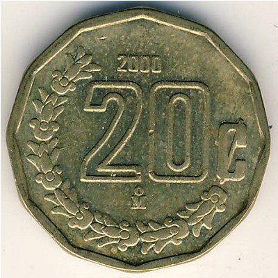 Coins Catalog - Mexico, 20 centavos, KM#548 / Numismatics with Global Coins