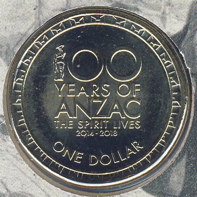 Australia, 1 dollar, 2014