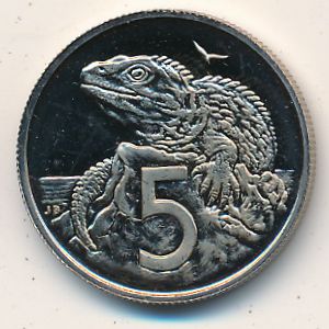 Новая Зеландия, 5 центов (1967–1985 г.)