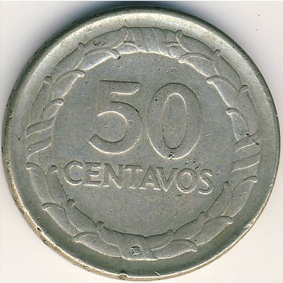 Colombia, 50 centavos, 1947–1948