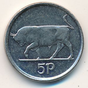 Ireland, 5 pence, 1992–2000