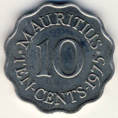 Маврикий, 10 центов (1954–1978 г.)