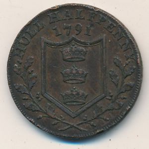 Great Britain, 1/2 penny, 1791