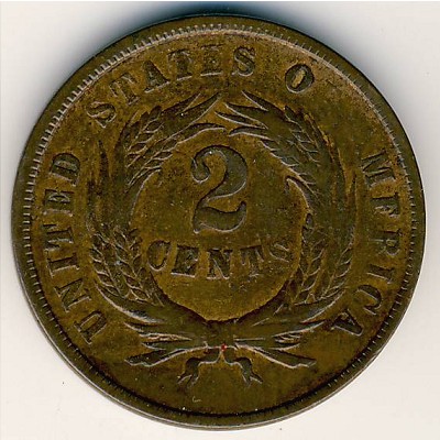 США, 2 цента (1864–1973 г.)