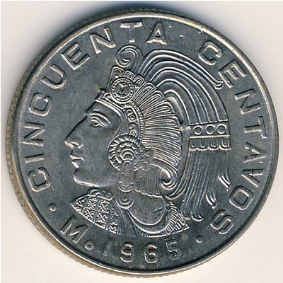 Информация о монете Mexico 50 centavos 1964 - 1969г. Продать дорого ...