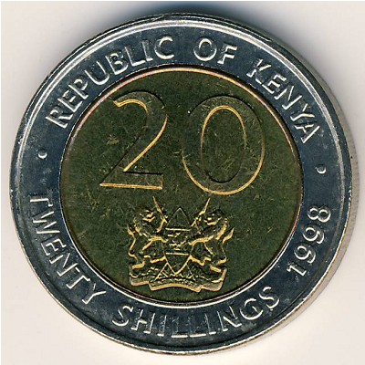 Coins Catalog - Kenya, 20 shillings, KM#32 / Numismatics with Global Coins