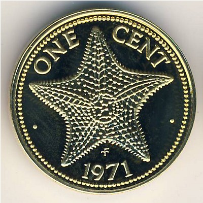 Bahamas, 1 cent, 1971–1973