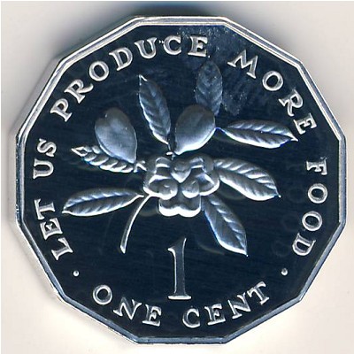 Jamaica, 1 cent, 1975–2002