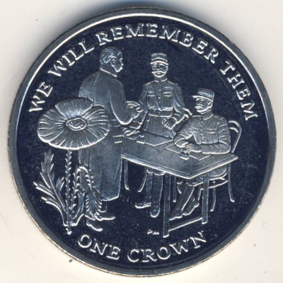 Ascension Island, 1 crown, 2014