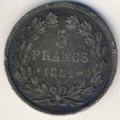 France, 5 francs, 1831