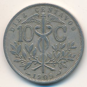 Bolivia, 10 centavos, 1897–1909