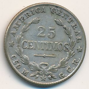 Costa Rica, 25 centimos, 1924