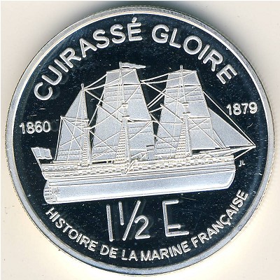 Guadeloupe., 1.5 euro, 2004