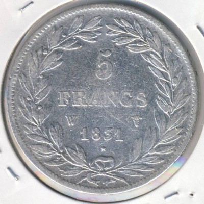 France, 5 francs, 1830–1831