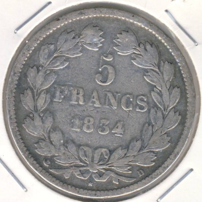 France, 5 francs, 1832–1840