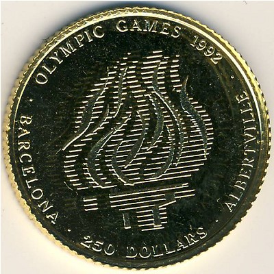 Cook Islands, 250 dollars, 1991