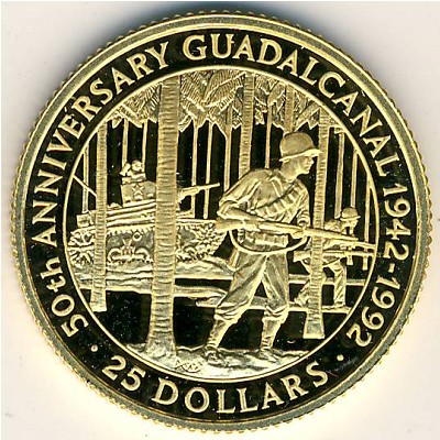 Соломоновы острова, 25 долларов (1992 г.)