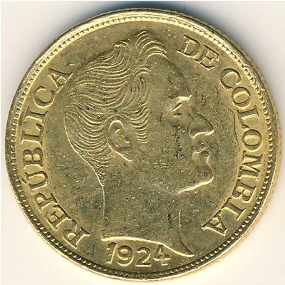 Colombia, 5 pesos, 1919–1924