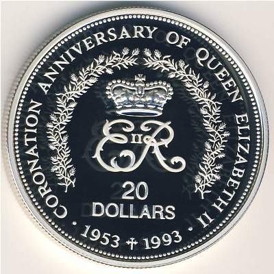 Niue, 20 dollars, 1993