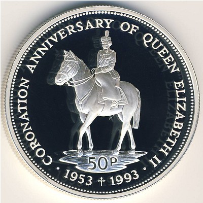 Falkland Islands, 50 pence, 1993