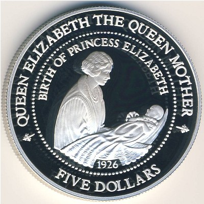 New Zealand, 5 dollars, 1994