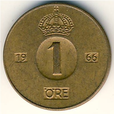 Sweden, 1 ore, 1952–1971
