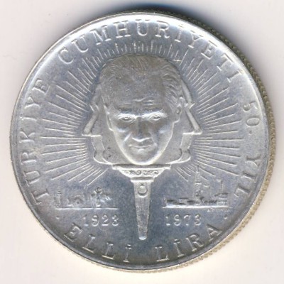 Turkey, 50 lira, 1973