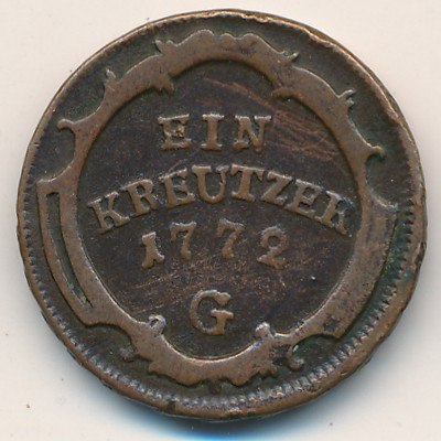 Бургау, 1 крейцер (1771–1779 г.)