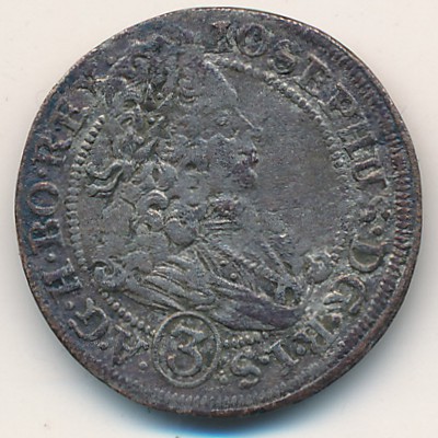 Силезия, 3 крейцера (1705–1711 г.)