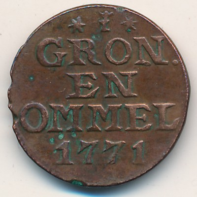 Groningen and Ommeland, 1 duit, 1770–1772