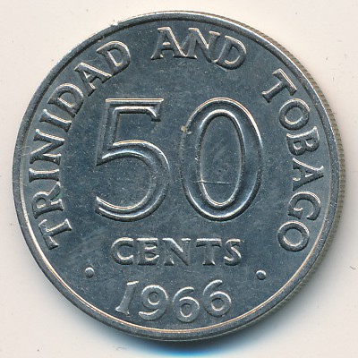 Trinidad & Tobago, 50 cents, 1966–1971