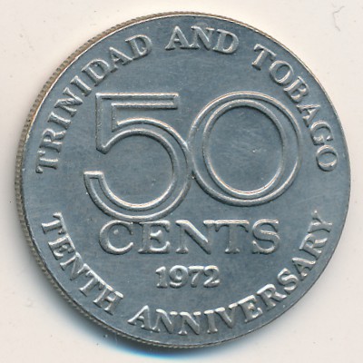 Trinidad & Tobago, 50 cents, 1972