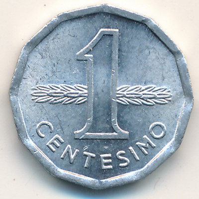 Uruguay, 1 centesimo, 1977