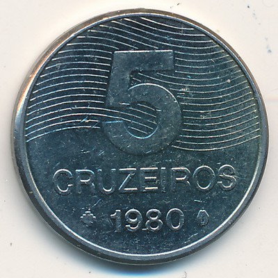 Brazil, 5 cruzeiros, 1980–1984