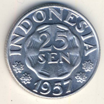 Indonesia, 25 sen, 1955–1957