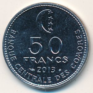 Comoros, 50 francs, 2013
