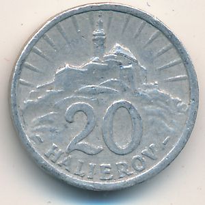 Slovakia, 20 halierov, 1942–1943