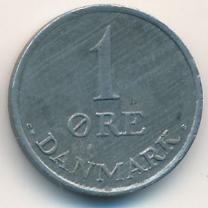 Denmark, 1 ore, 1956–1971
