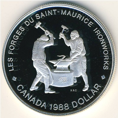 Canada, 1 dollar, 1988