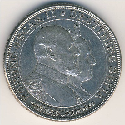 Sweden, 2 kronor, 1907