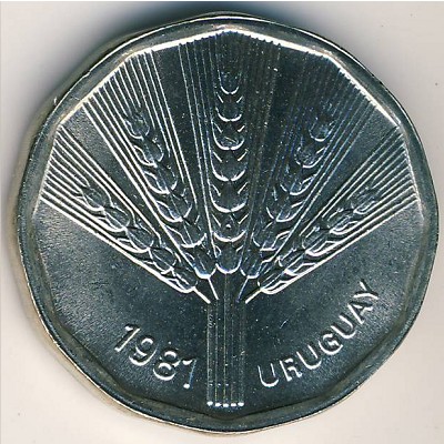 Uruguay, 2 nuevos pesos, 1981