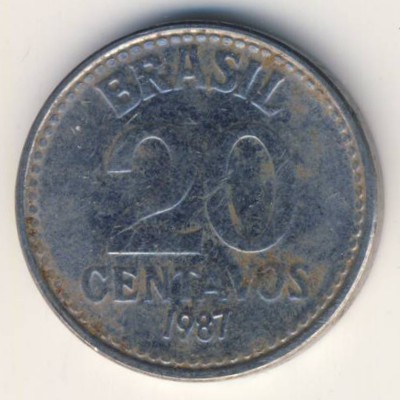 Бразилия, 20 сентаво (1987 г.)