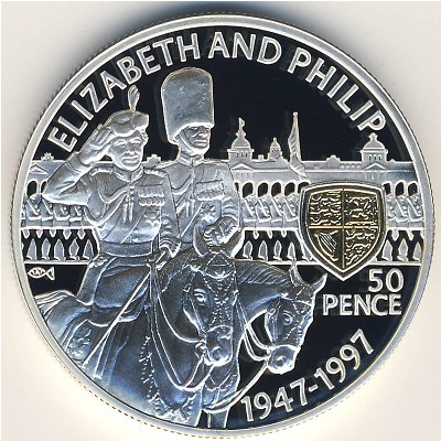 Saint Helena, 50 pence, 1997