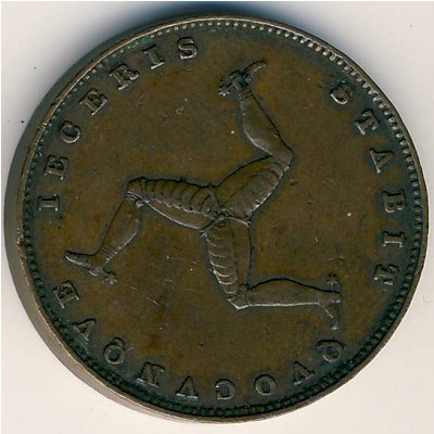 Isle of Man, 1 penny, 1839–1859